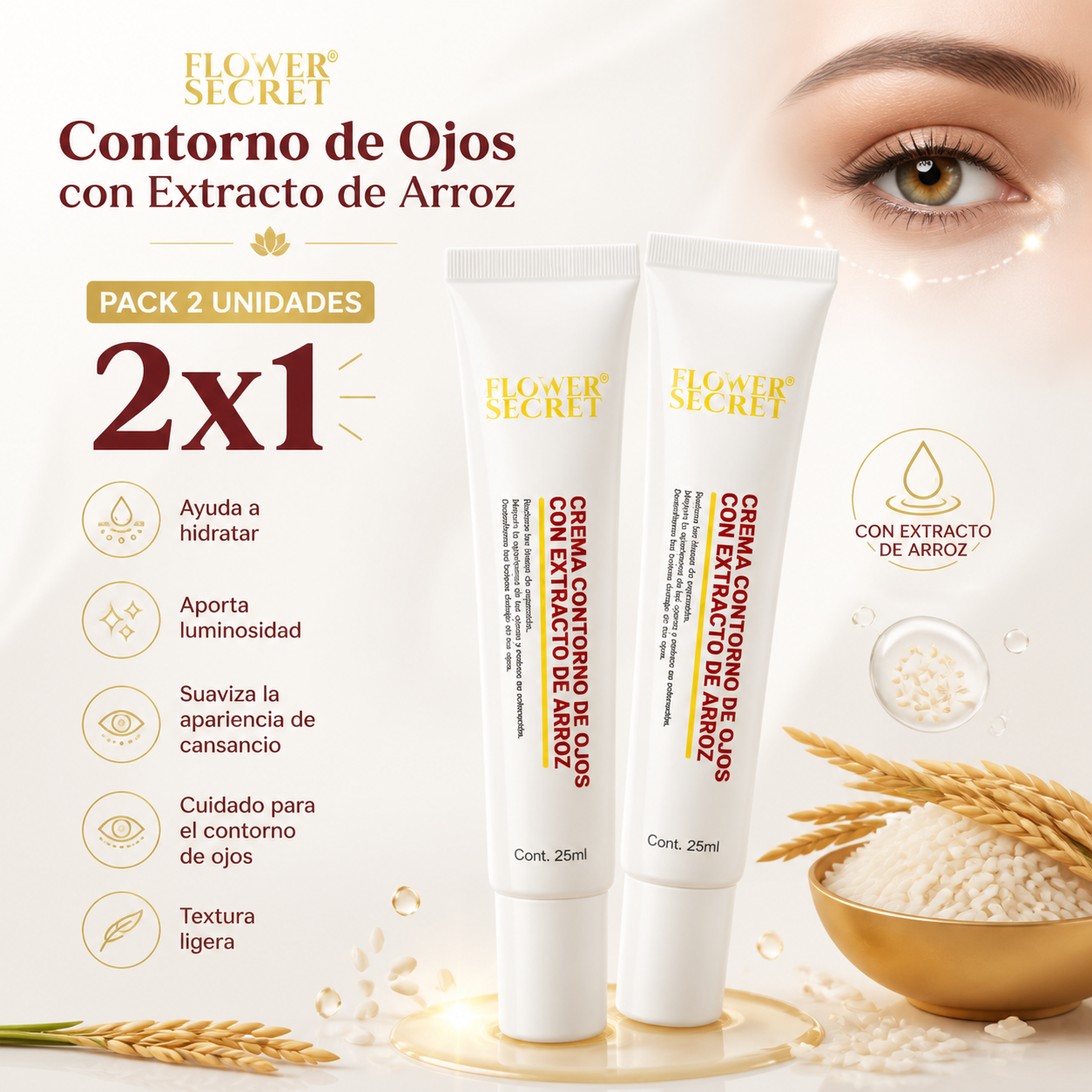CONTORNO PARA OJOS DE ARROZ 2x1